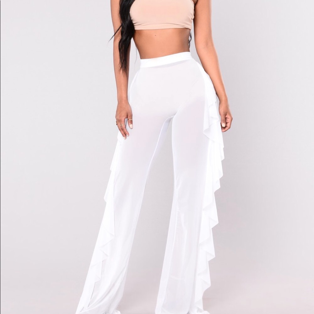 FASHION NOVA SUNSHINE SEE THROUGH COVER UP PANTS